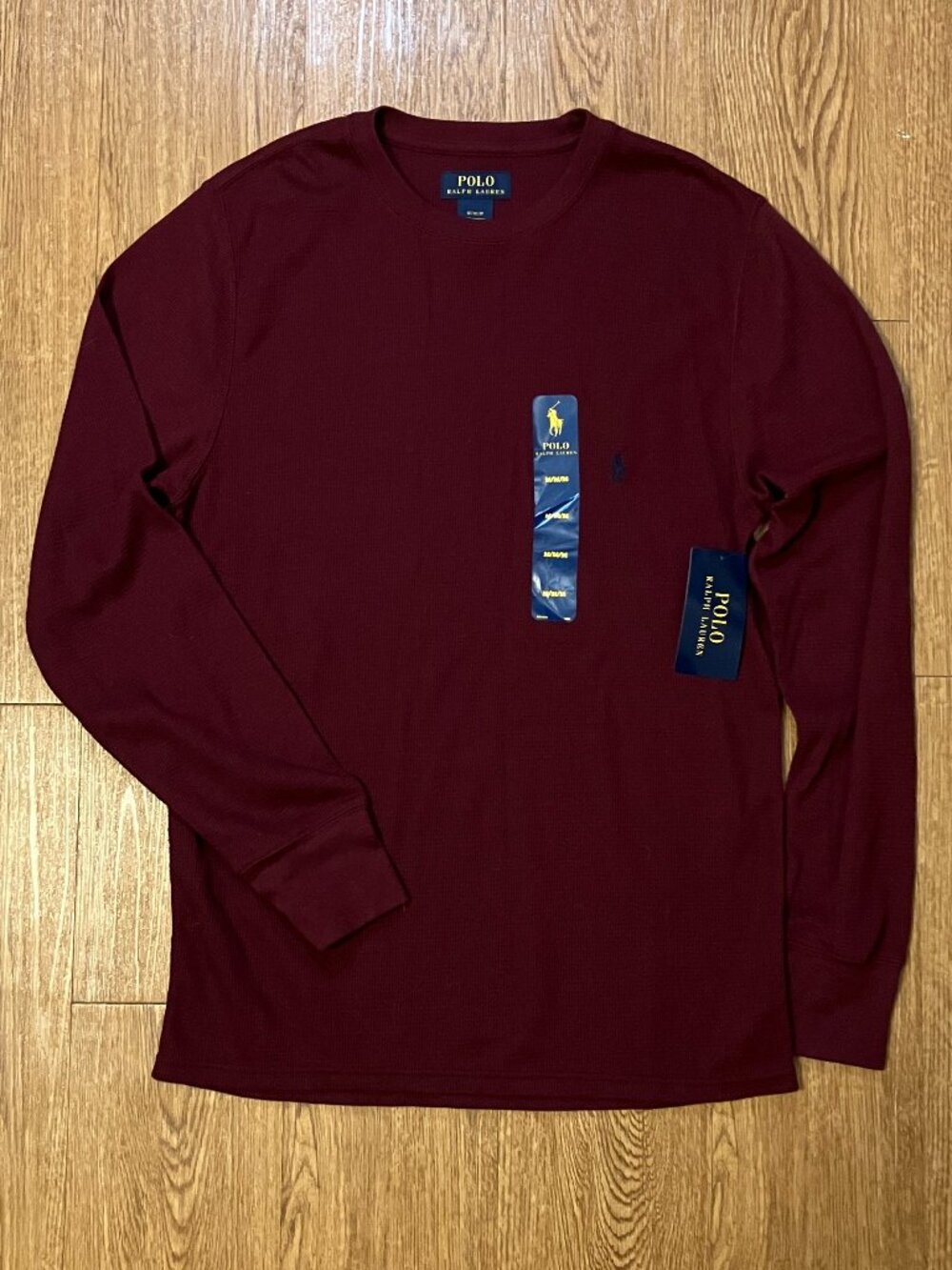 NWT Polo Ralph Lauren Mens Thermal Shirt Waffle Knit Long Sleeve